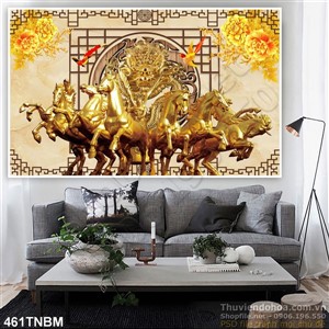 Tranh treo tường tượng Bát Mã