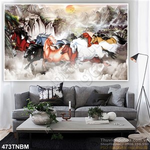 Tranh mã đáo ngựa phi nước đại