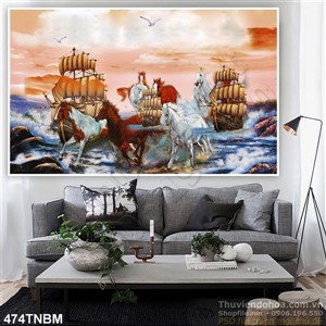 Tranh Ngựa trên biển