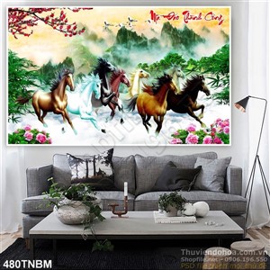 Tranh Bát Mã du xuân