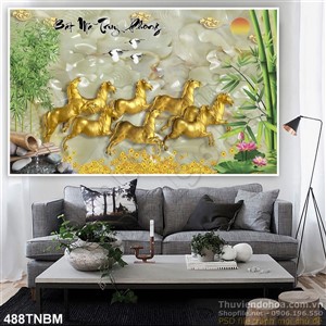 Tranh tượng Bát Mã khổ lớn