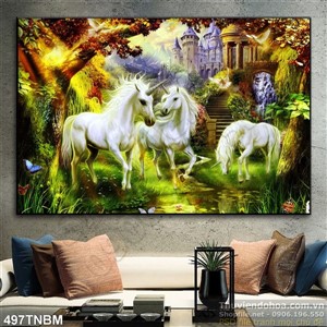 Tranh dán tường Bạch Mã