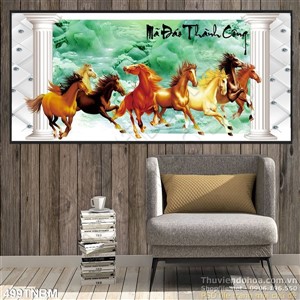 Tranh đá mã đáo thành công