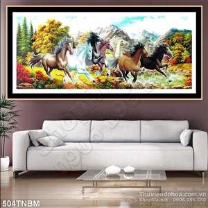 Tranh phong cảnh Bát Mã du xuân