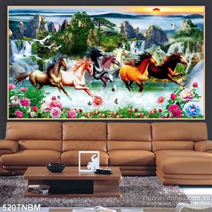 Tranh gạch 3D Ngựa