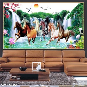 File tranh mã đáo 8 ngựa đẹp