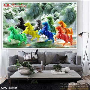 Tranh đá quý Bát Mã