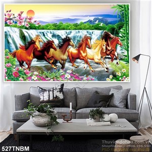 In tranh dán tường 3D mã đáo thành công