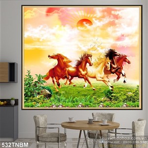 Tranh mã đáo thành công đẹp nhất