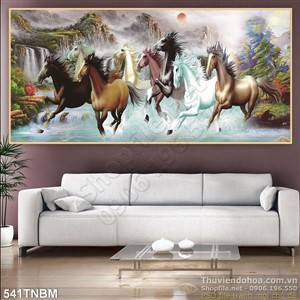Tranh Ngựa sơn thủy