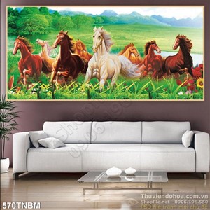 Phong cảnh mã đáo truy phong treo tường