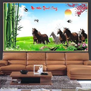 Tranh mùa xuân cùng Bát Mã