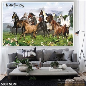 Tranh ngựa phong thủy treo trong nhà