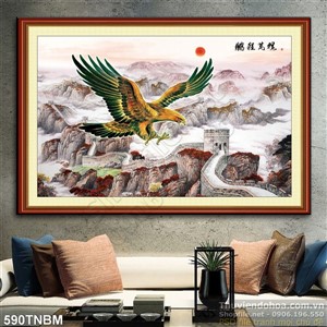 Tranh thư pháp vạn lý trường thành mã đáo thành công