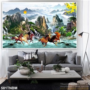 Tranh ngựa treo tết