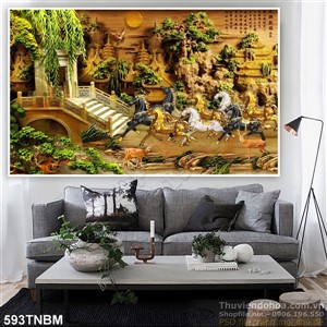 Tranh 3D đẹp nhất hình Bát Mã