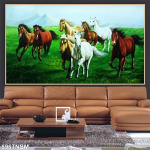 Tranh phong cảnh mã đáo treo tường trong nhà