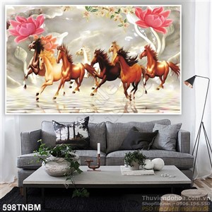 Tranh treo tường mã đáo bằng đá