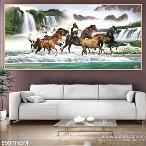 Tranh mã đáo thành công in đẹp