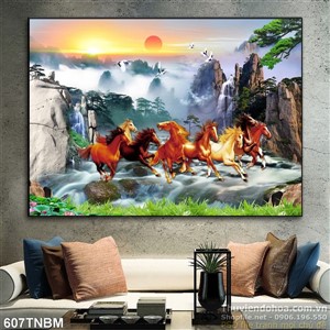 Tranh ngựa trang trí tường in đẹp