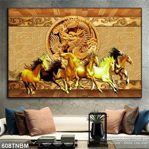 Tranh 3D mã đáo cổ điển