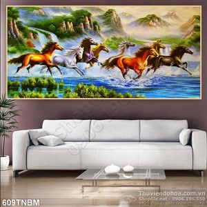 Tranh sơn dầu mã đáo thành công