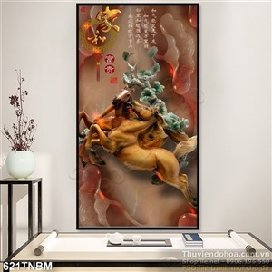 Tranh ngựa treo tường bằng đá sang trọng