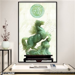 Tranh Ngựa treo tường bằng đá độc đáo