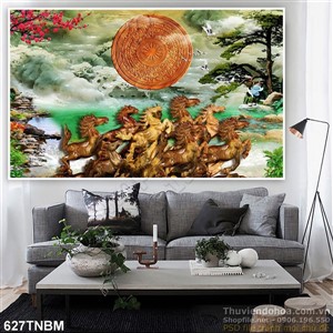 Tranh mã đáo thành công trang trí tường độc đáo