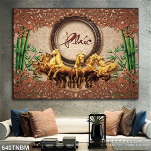 File Bát mã trang trí hoa văn đẹp