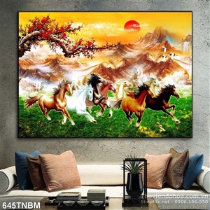 Tranh treo tết mã đáo thành công