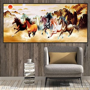 Tranh Ngựa 3D mã đáo thành công mới
