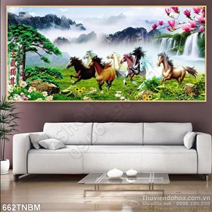 Tranh Ngựa phi trang trí tường