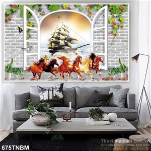 Tranh tuấn mã trang trí tường nghệ thuật