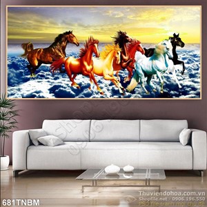 Tranh con ngựa bách chiến bách thắng