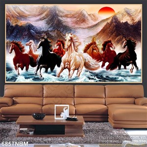 Hoàng hôn trên biển cùng Bát Mã phong thủy