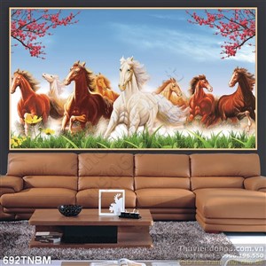 Trang trí phòng khách với tranh mã đáo thành công