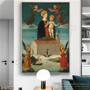 Tranh công giáo Mẹ Maria và Chúa Giê-su