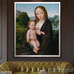 Tranh công giáo Mẹ Maria và Chúa Giê-su