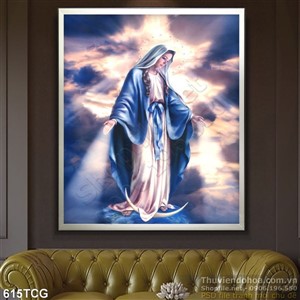Tranh công giáo Đức Mẹ Maria hiện ra