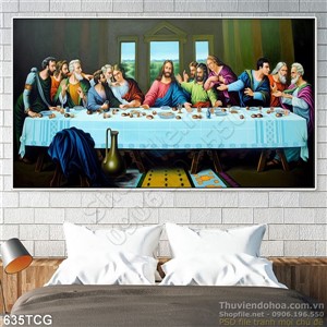 Tranh công giáo bữa tiệc ly file psd