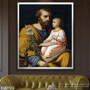 Tranh công giáo Thánh Giu se và Chúa hài nhi
