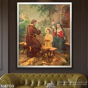 Tranh công giáo gia đình của chúa hài nhi
