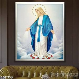 Tranh Mẹ Maria in uv đẹp wall decor