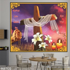 Tranh Chúa Jesus cầu nguyên trong đêm tối