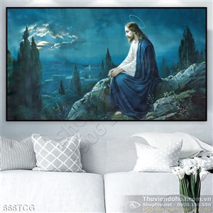 Tranh công giáo Chúa Giê su cầu nguyện cùng
