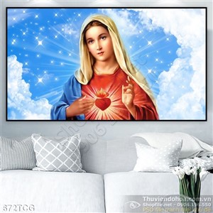 Tranh công giáo Chúa hài nhi đẹp in gạch