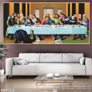 Tranh wall bữa tiệc ly in uv giấy dán tường