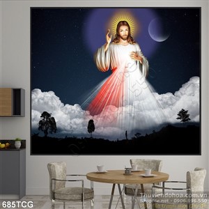 Tranh Chúa Giê su và đêm sáng trăng