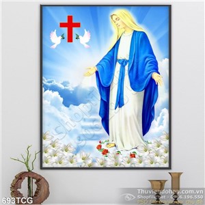 Tranh Mẹ Maria bán phước lành